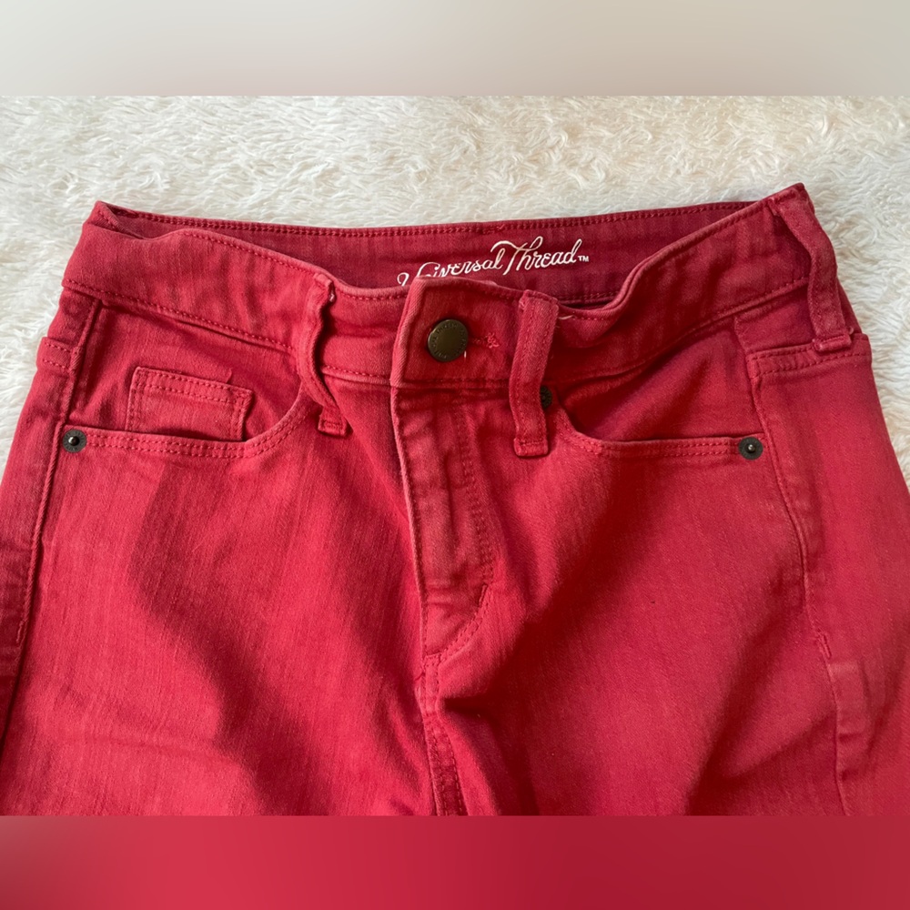 Universal Thread Red Skinny Jeans - Picture 3 of 6